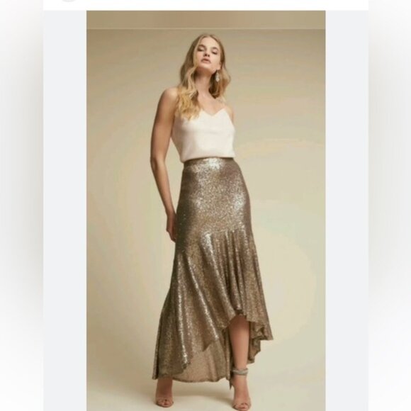 Jenny Yoo Dresses & Skirts - Jenny Yoo Sequin High Low Skirt - BHLDN - Size 6